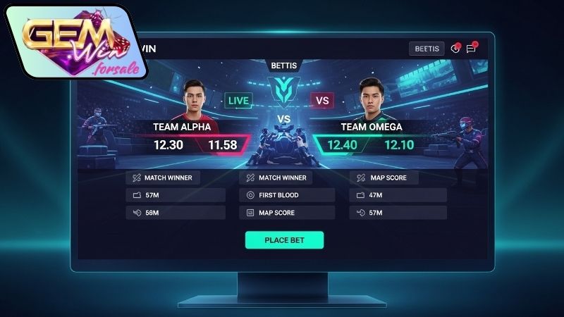 Giao diện đặt cược esports rõ ràng Gemwin - Cược trực quan 2 Vai trò của giao diện cá cược rõ ràng trong cá cược esports