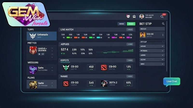 Giao diện đặt cược esports rõ ràng Gemwin - Cược trực quan 4 Lợi ích từ giao diện đặt cược esports rõ ràng Gemwin